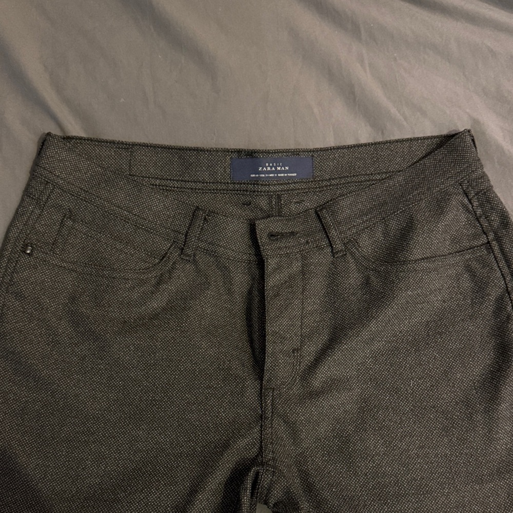 Banana Republic Dark Gray Textured Trousers